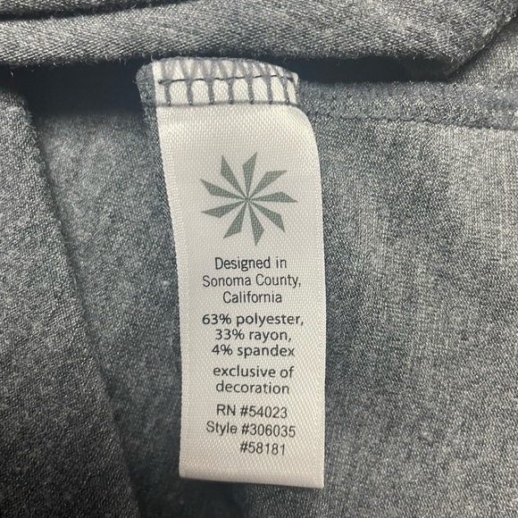 Athleta Grey Heather Long Sleeve Knit Athletic Dress Small - Picture 3 of 7